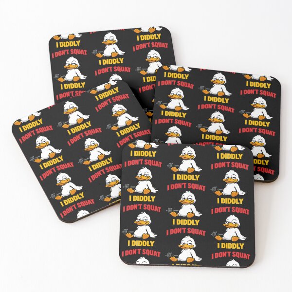 Item preview, I Dont Squat I Diddly Funny Gym Duck Design designed and sold by TeeTimeTreasure.