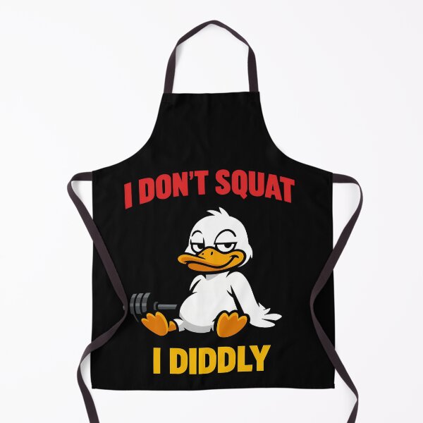 Item preview, I Dont Squat I Diddly Funny Gym Duck Design designed and sold by TeeTimeTreasure.