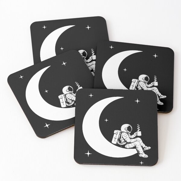 Item preview, Relaxing Astronaut Drinking Coffee on the Moon – Calm Space Aesthetic designed and sold by Huddy-clothes.
