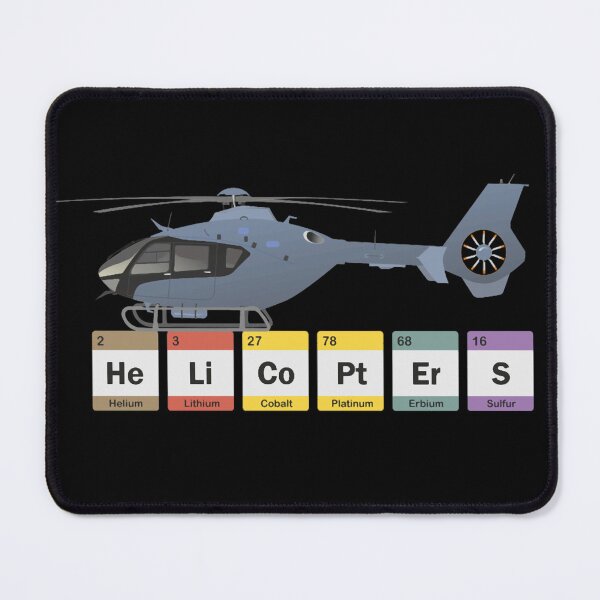 Item preview, Helicopters Periodic Table Funny Aviation Design designed and sold by Emberglowo.