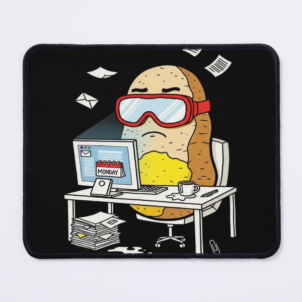 Item preview, Baked Potato Monday Mood — Funny Absurdist Office Humor designed and sold by FlamaC.