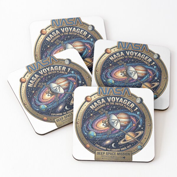 Item preview, NASA Voyager 1 Deep Space Mission Vintage Badge designed and sold by RedVista.