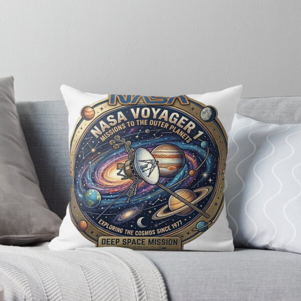 Item preview, NASA Voyager 1 Deep Space Mission Vintage Badge designed and sold by RedVista.
