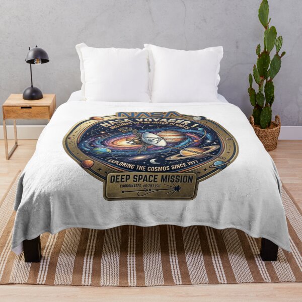 Item preview, NASA Voyager 1 Deep Space Mission Vintage Badge designed and sold by RedVista.