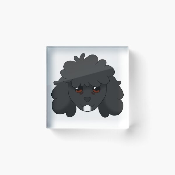 Item preview, Black Standard Cut Poodle White Chin Tear Stains designed and sold by OliRoseArt.