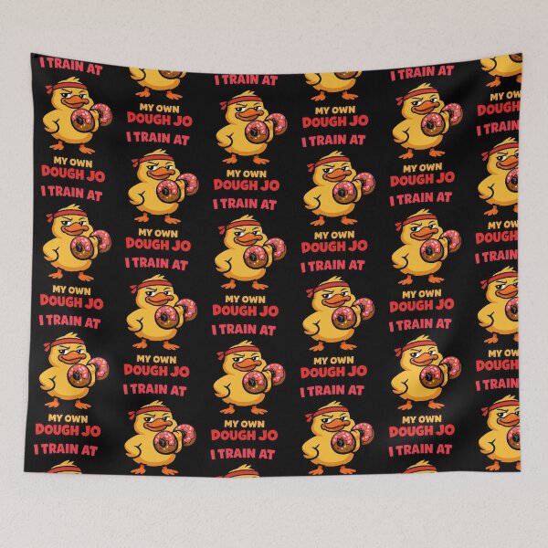Item preview, I Train At My Own Dough Jo Funny Gym Duck Donut Design designed and sold by TeeTimeTreasure.