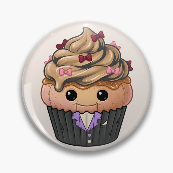 Item preview, Cute Ventriloquist Cupcake – Spooky Kawaii Puppet (White) designed and sold by nocticute-store.