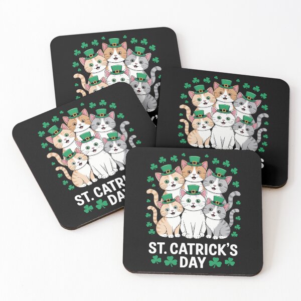 Item preview, St Catrick's Day Cats Animal St Patrick's Day Boys Girls designed and sold by PunkNation-Arts.