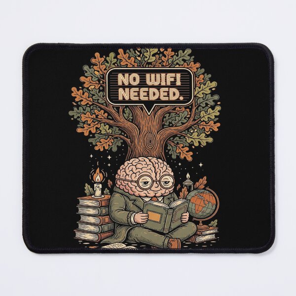 Item preview, No WiFi Needed — Bookworm Analog Life Retro Art designed and sold by FlamaC.