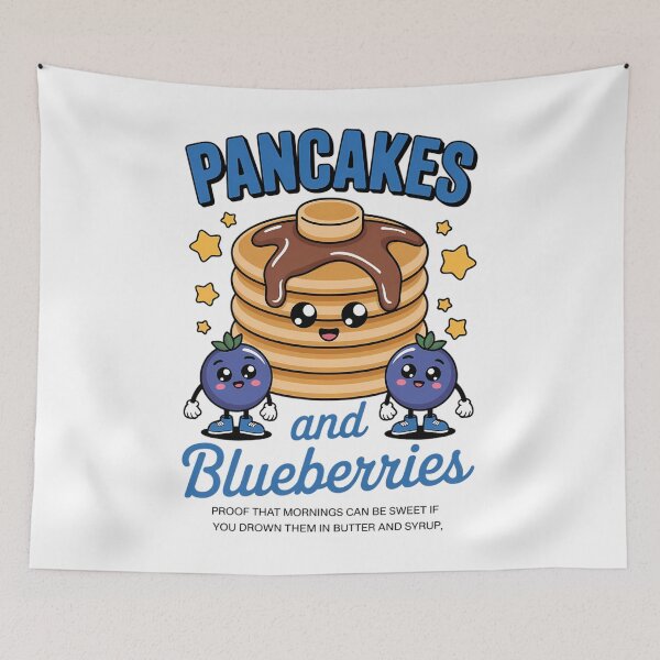 Item preview, Pancakes & Blueberries - Cottagecore Breakfast designed and sold by PunkNation-Arts.