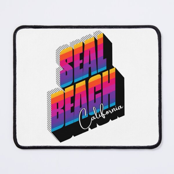 Item preview, Seal Beach California Retro 80s Stripe Design designed and sold by DonnaRaine.
