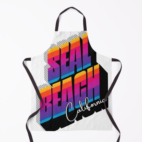 Item preview, Seal Beach California Retro 80s Stripe Design designed and sold by DonnaRaine.
