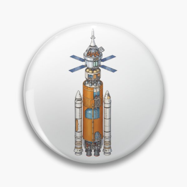 Item preview, Artemis II Crewed Lunar Rocket - 2026 Moon Mission Illustration designed and sold by Chaoscience.