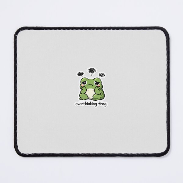 Item preview, Overthinking Frog Sticker – Funny Relatable Anxiety Meme Cute Frog Sticker designed and sold by Qingtian814.