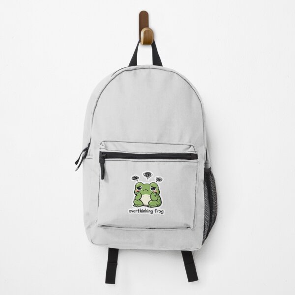 Item preview, Overthinking Frog Sticker – Funny Relatable Anxiety Meme Cute Frog Sticker designed and sold by Qingtian814.