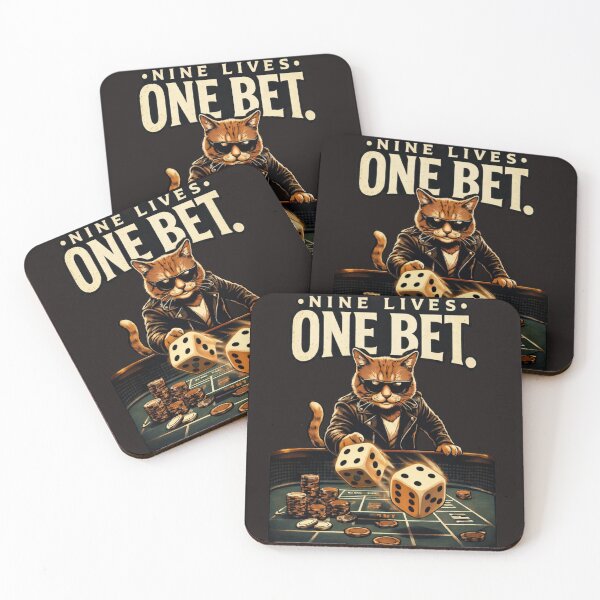 Item preview, Cool Gambling Cat Shirt, Nine Lives One Bet, Casino Dice Cat Graphic Tee designed and sold by ArtemeliaDesign.