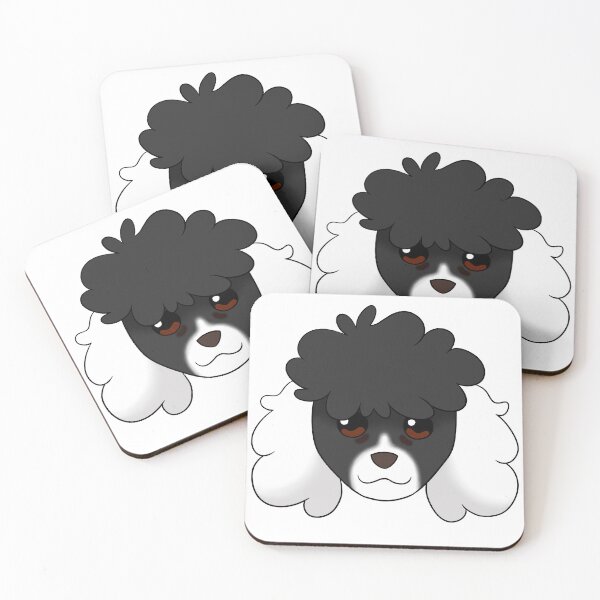 Item preview, Black Standard Cut Poodle White Snout Ears Tear Stains designed and sold by OliRoseArt.