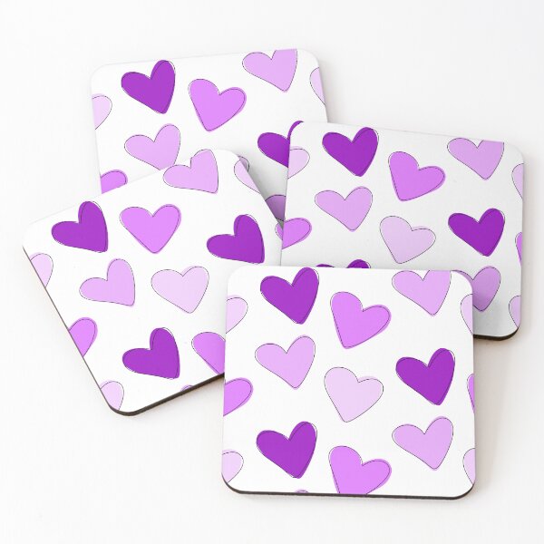 Item preview, Cute Purple Hearts | Pastel Purple Hearts Aesthetic | Girly Love Design | Hearts Sticker Set designed and sold by Nesstitches.