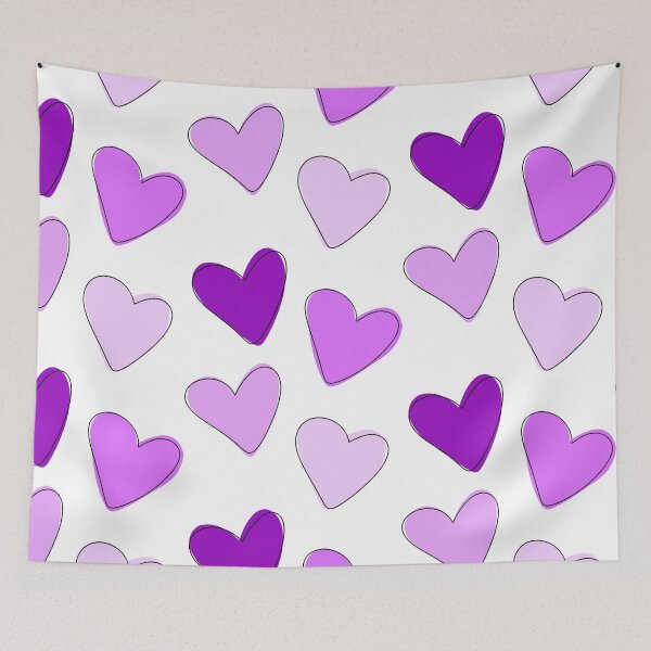 Item preview, Cute Purple Hearts | Pastel Purple Hearts Aesthetic | Girly Love Design | Hearts Sticker Set designed and sold by Nesstitches.