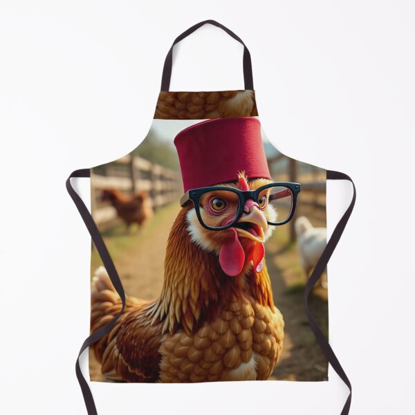 Item preview, Funny Chicken With Glasses and Red Hat designed and sold by Hafcishop.