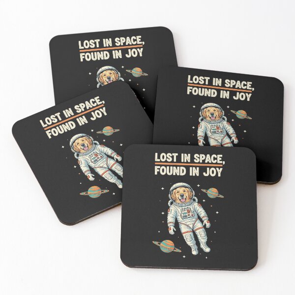 Item preview, Golden Retriever Astronaut — Lost in Space Found in Joy Retro Space Art designed and sold by FlamaC.