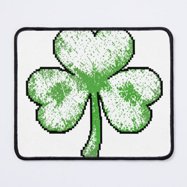 Item preview, Retro Pixel Art Shamrock with Distressed Texture designed and sold by Bloomkept.