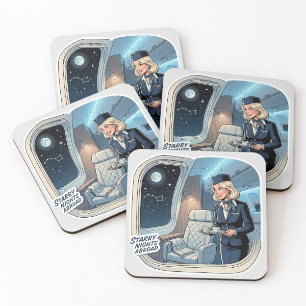 Item preview, Scandinavian Stewardess Retro Airline Travel Aesthetic Minimal Flight Attendant Design designed and sold by VectorJoy.