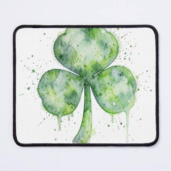 Item preview, Distressed Watercolor Three-Leaf Clover Art designed and sold by Bloomkept.