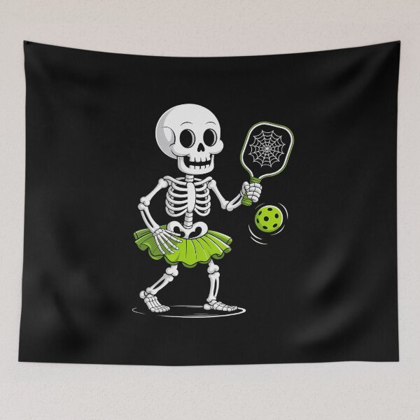 Item preview, Spooky Pickleball Halloween Skeleton designed and sold by papertaless.