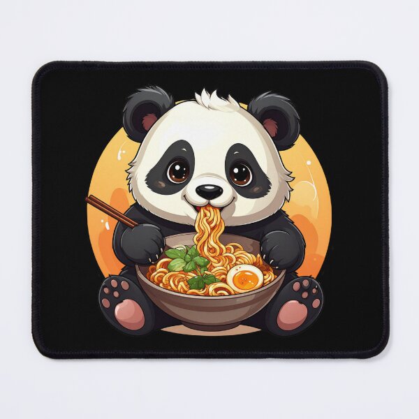 Item preview, Cute Panda Eating Ramen – Kawaii Panda Noodle Bowl designed and sold by TripleMoonCrafts.