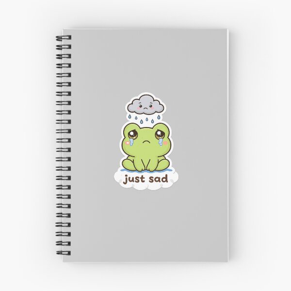 Item preview, Just Sad Frog Sticker – Cute Crying Frog Relatable Sad Mood Meme Sticker designed and sold by Qingtian814.