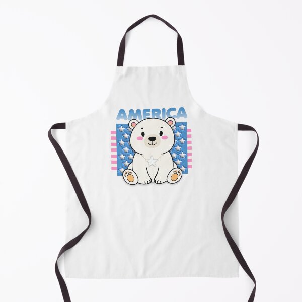 Item preview, Cute Polar Bear American Flag designed and sold by DalePrestonArt.