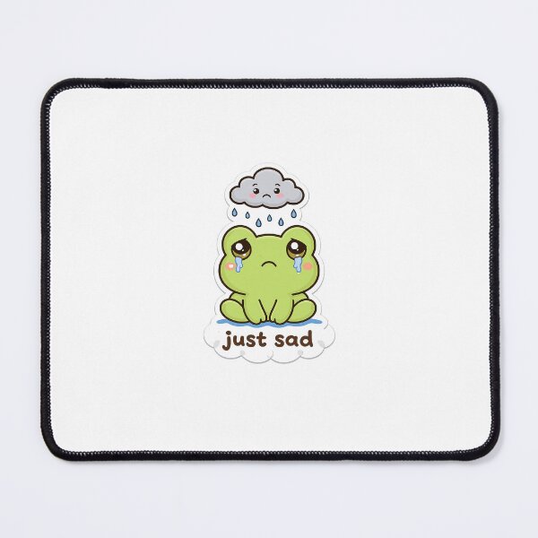 Item preview, Just Sad Frog Sticker – Cute Crying Frog Relatable Sad Mood Meme Sticker designed and sold by Qingtian814.