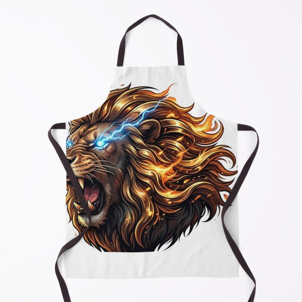 Item preview, Majestic Fire Lion with Glowing Blue Eyes designed and sold by RickyStick.