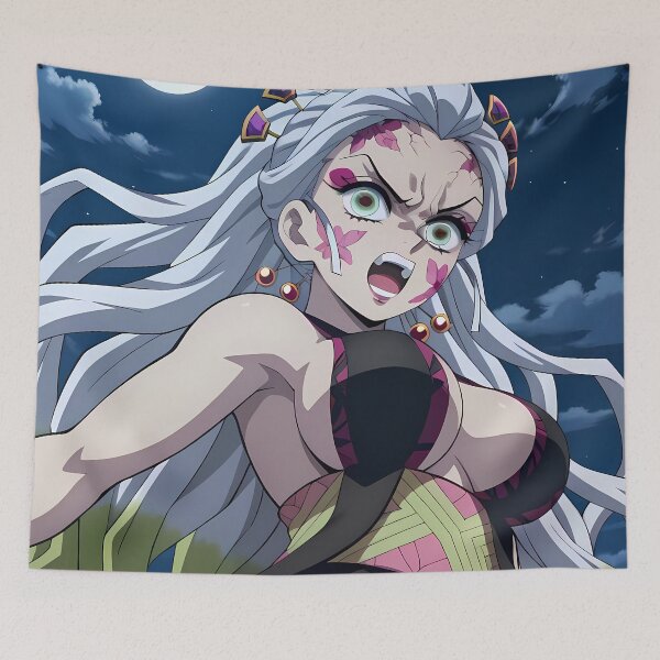 Item preview, Daki Demon Slayer White Hair Moonlit Fury designed and sold by riadjamai.