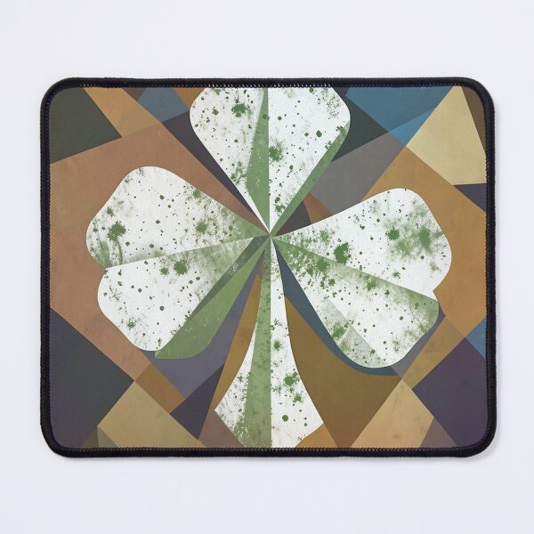 Item preview, Cubist Three Leaf Clover with Distressed Texture designed and sold by Bloomkept.