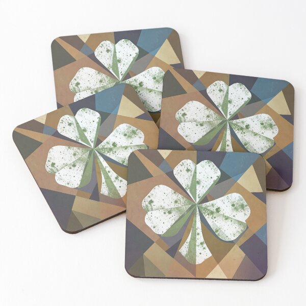 Item preview, Cubist Three Leaf Clover with Distressed Texture designed and sold by Bloomkept.