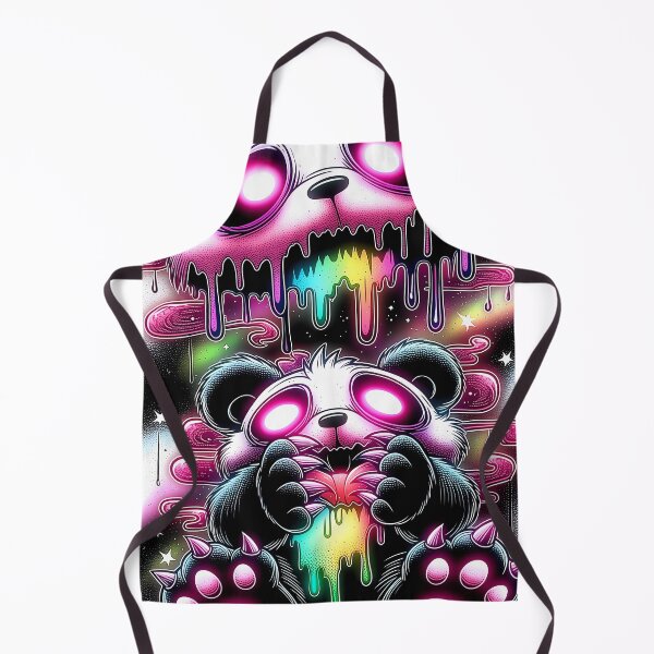 Item preview, Glowing Panda Rainbow Drip Dark Art Print designed and sold by DonaldWaltersxx.