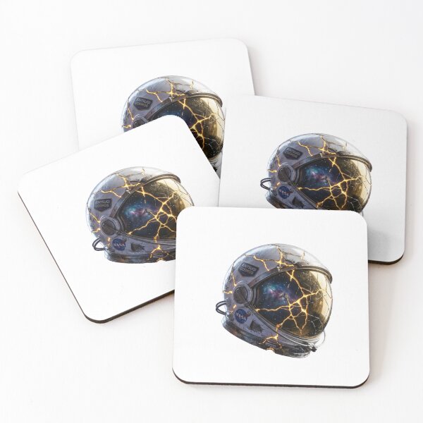 Item preview, ​Broken Astronaut Helmet Kintsugi Gold Art designed and sold by RickyStick.