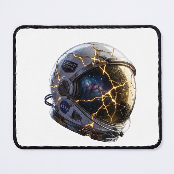 Item preview, Broken Astronaut Helmet Kintsugi Gold Art designed and sold by RickyStick.