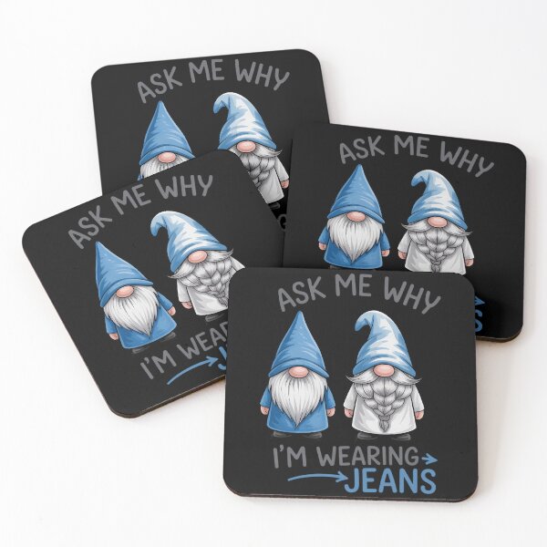 Aperçu de l'œuvre Gnome du jour en denim pour la sensibilisation créée et vendue par Moon-Ape.