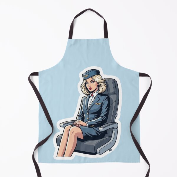 Item preview, Nordic Flight Attendant Scandinavian Stewardess Vintage Airline Crew Travel Aesthetic Art designed and sold by VectorJoy.