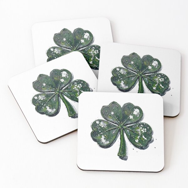 Item preview, Distressed Oil Painting Shamrock with Green Speckles designed and sold by Bloomkept.