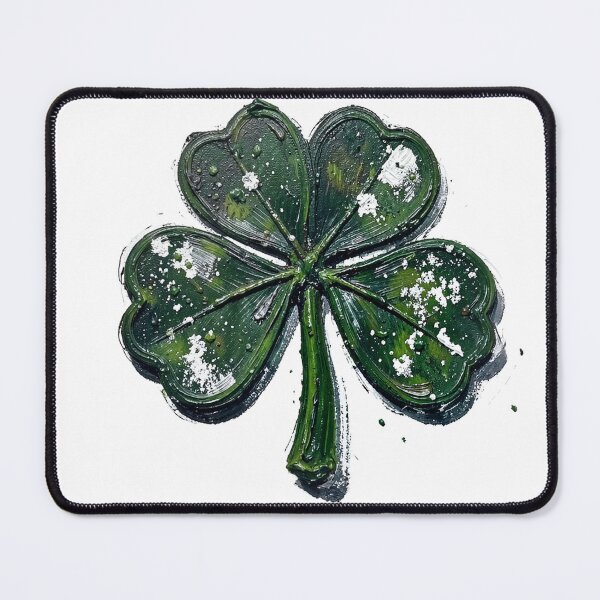 Item preview, Distressed Oil Painting Shamrock with Green Speckles designed and sold by Bloomkept.