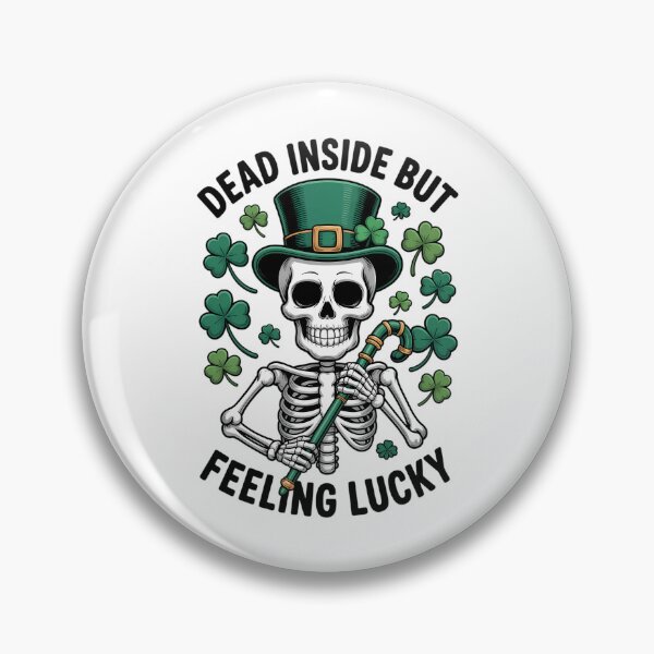 Item preview, Dead Inside But Lucky St Patricks Day Tri-Blend designed and sold by Moon-Ape.