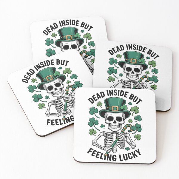 Item preview, Dead Inside But Lucky St Patricks Day Tri-Blend designed and sold by Moon-Ape.