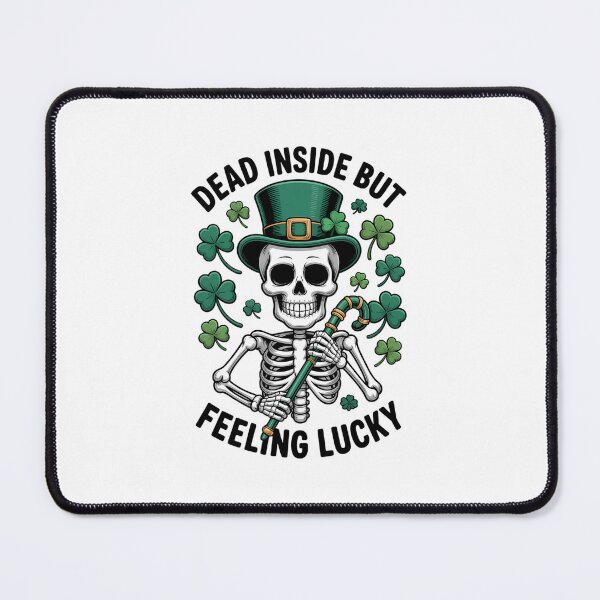 Item preview, Dead Inside But Lucky St Patricks Day Tri-Blend designed and sold by Moon-Ape.