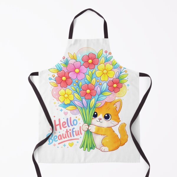 Item preview, Hello Beautiful Cute Animal Holding Flowers designed and sold by SoftSproutstu.