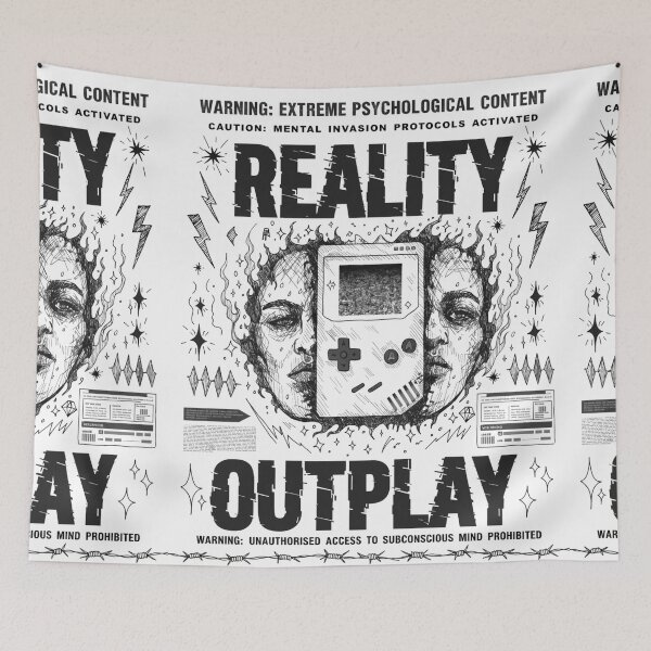 Item preview, Reality Outplay Retro Gaming Subconscious Art designed and sold by Raw-Ink.