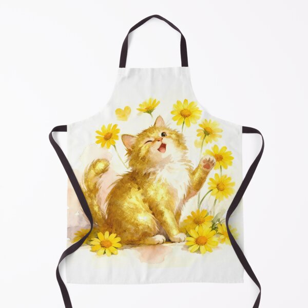 Item preview, Ginger Kitten Among the Yellow Daisies designed and sold by Shelley Loewnau-Jones Studio.
